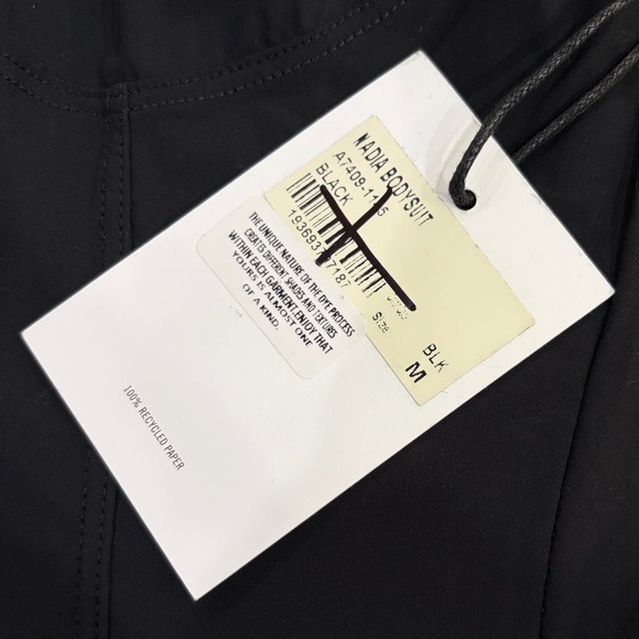 AGOLDE Black Nadia Bodysuit NWT Size Medium - Picture 7 of 9